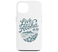 Custodia per iPhone 13 Live Aloha Shaka Surf Wave Ibisco Hawaii DiamondHead Art