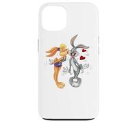 Custodia per iPhone 13 Looney Tunes Bugs and Lola Kiss Valentine's Day