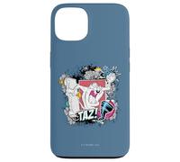 Custodia per iPhone 13 Looney Tunes Taz Breaks Doors