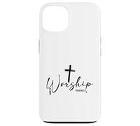 Custodia per iPhone 13 Made To Worship Cross Salmo 95:1 Christian Believer