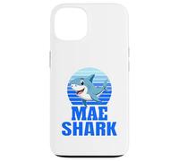 Custodia per iPhone 13 Mae Shark Family Reunion Squad Nome Cognome