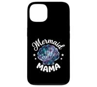 Custodia per iPhone 13 Mama Of The Birthday Sirena Shell Rosa Fiore Corrispondenza