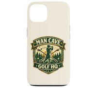 Custodia per iPhone 13 Man Cave Golf Headquarters Vintage Retro Regalo per golfisti