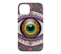 Custodia per iPhone 13 Mandala Evil Eye Art Style Boho Hippie Estetica