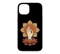 Custodia per iPhone 13 Mano del risveglio Mudra Lotus Mandala meditazione buddista