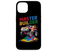 Custodia per iPhone 13 Master Builder Monster Truck Bambini Building Blocks Brick Boys