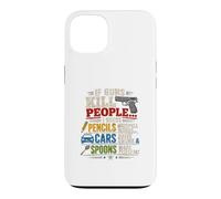 Custodia per iPhone 13 Matite umoristiche Sarcastiche Macchine e Cucchiai