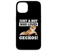 Custodia per iPhone 13 Mens Reptile Boy Who Loves Leopard Geckos Lover