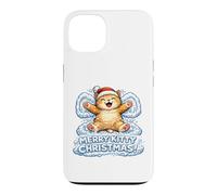 Custodia per iPhone 13 Merry Kitty Christmas - Angelo con neve, adorabile per bambini e bambine