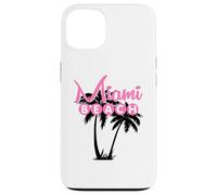 Custodia per iPhone 13 MIAMI BEACH FLORIDA Palma Retro Tropicale