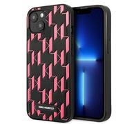 Custodia per iPhone 13 mini con monogramma Karl Lagerfeld, colore rosa.