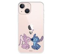 Custodia per iPhone 13 Mini Ufficiale di Lilo & Stitch - Angel & Stitch Bacio per proteggere il tuo cellulare. Cover in silicone flessibile con licenza ufficiale Disney