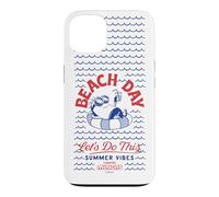 Custodia per iPhone 13 Minions Beach Day Summer Vibes
