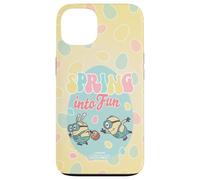 Custodia per iPhone 13 Minions Easter Spring Into Fun