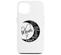 Custodia per iPhone 13 Mom I Love You to Moon & Back Mother I Love My Awesome Moms