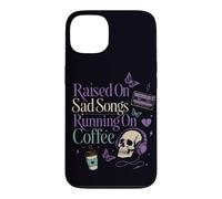 Custodia per iPhone 13 Moody Sad Songs Caffè Estetica Musica Amante Vibe