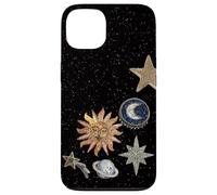 Custodia per iPhone 13 Mosaico celeste di mezzanotte vintage Cosmic Sun Trendy Y2K