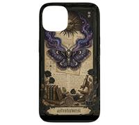 Custodia per iPhone 13 Moth Sun Dark Gothic Crescent Moon Skull