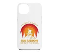 Custodia per iPhone 13 Mountain bike divertente "I Don't Crash I Do Random Gravity Checks