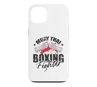 Custodia per iPhone 13 Muay Thai Boxing Fighter Guerriero del Ring