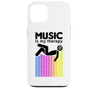 Custodia per iPhone 13 Music Is My Therapy Equalizzatore DJ Arcobaleno Ingegnere del suono