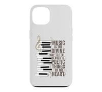 Custodia per iPhone 13 Musica è la via divina Piano Citazione