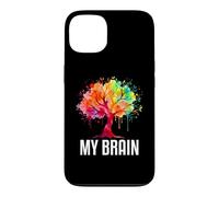 Custodia per iPhone 13 My Brain Tree Rainbow Splash Neurodivergente Adulto