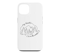 Custodia per iPhone 13 My Heart Is In The Woods Forest Nature Enthusiast