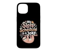 Custodia per iPhone 13 My Sleep Schedule Is A Joke Notturno stanco -