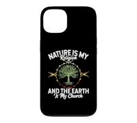 Custodia per iPhone 13 Nature Is My Religion Earth Is My Church Native American Day