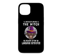 Custodia per iPhone 13 Never Mind The Witch Beware Of Labrador Dog Halloween
