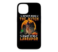 Custodia per iPhone 13 Never Mind The Witch Beware Of Labrador Halloween