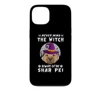 Custodia per iPhone 13 Never Mind The Witch Beware Of Shar Pei Dog Halloween