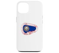 Custodia per iPhone 13 New Hampshire Flag Rock Climbing Moschettone