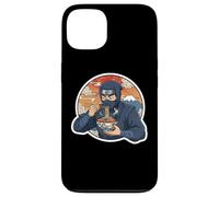 Custodia per iPhone 13 Ninja Eating Ramen Noodles Lover Traditional Japanese Art