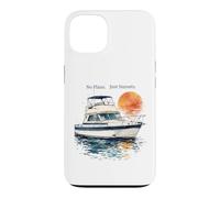 Custodia per iPhone 13 No Plans Just Sunsets Acquerello Cabin Cruiser Barca Regalo