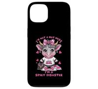 Custodia per iPhone 13 Non sono un disastro, sono una Spicy Disaster Pink Highland Cow