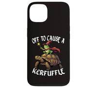 Custodia per iPhone 13 Off to Cause a Kerfuffle Funny Whimsical Frog Wizard Turtle