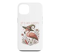 Custodia per iPhone 13 Off To Cause A Kerfuffle Wizarding Magic Funny Flamingo