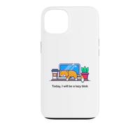 Custodia per iPhone 13 Oggi sarò un pigro Blob No Cat Not Today Kitten Funny