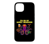 Custodia per iPhone 13 Oktoberfest I'm On My Wurst Comportamento Polpo Pixel Art Birra