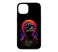 Custodia per iPhone 13 Opera d'arte extraterrestre alieno rettiliano retrò