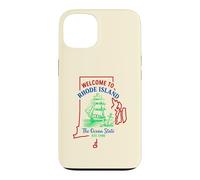 Custodia per iPhone 13 Orgoglio Nautico del Rhode Island con Design Vintage