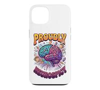 Custodia per iPhone 13 Orgogliosamente Neurospicy Cervello Colorato ADHD Neurodiversità Gioia