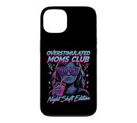 Custodia per iPhone 13 Overstimulated Moms Club Retro Night Shift Edition Mama
