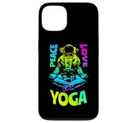 Custodia per iPhone 13 Pace Amore Yoga Astronauta Namaste Meditazione Zen Lotus Pose