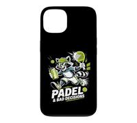 Custodia per iPhone 13 Padel e decisioni sbagliate Divertente Raccoon Match