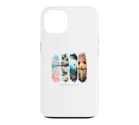 Custodia per iPhone 13 Palme dei Caraibi, spiagge rosa e maiali - Vacanza Bahamas