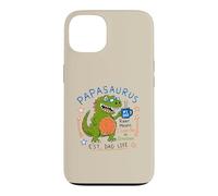 Custodia per iPhone 13 Papasaurus Number One Dad Funny Dinosaur Rex Festa del papà