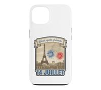 Custodia per iPhone 13 Parigi Francia Torre Eiffel Bastiglia Giorno 14 Juillet Vintage Gr
